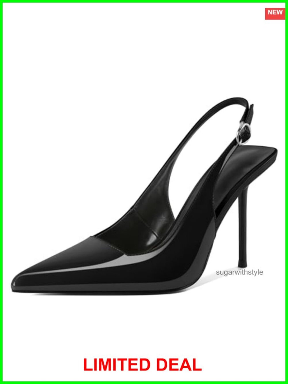 Zamikoo Slingback Heels Pointed Toe 4 In Stiletto Pumps